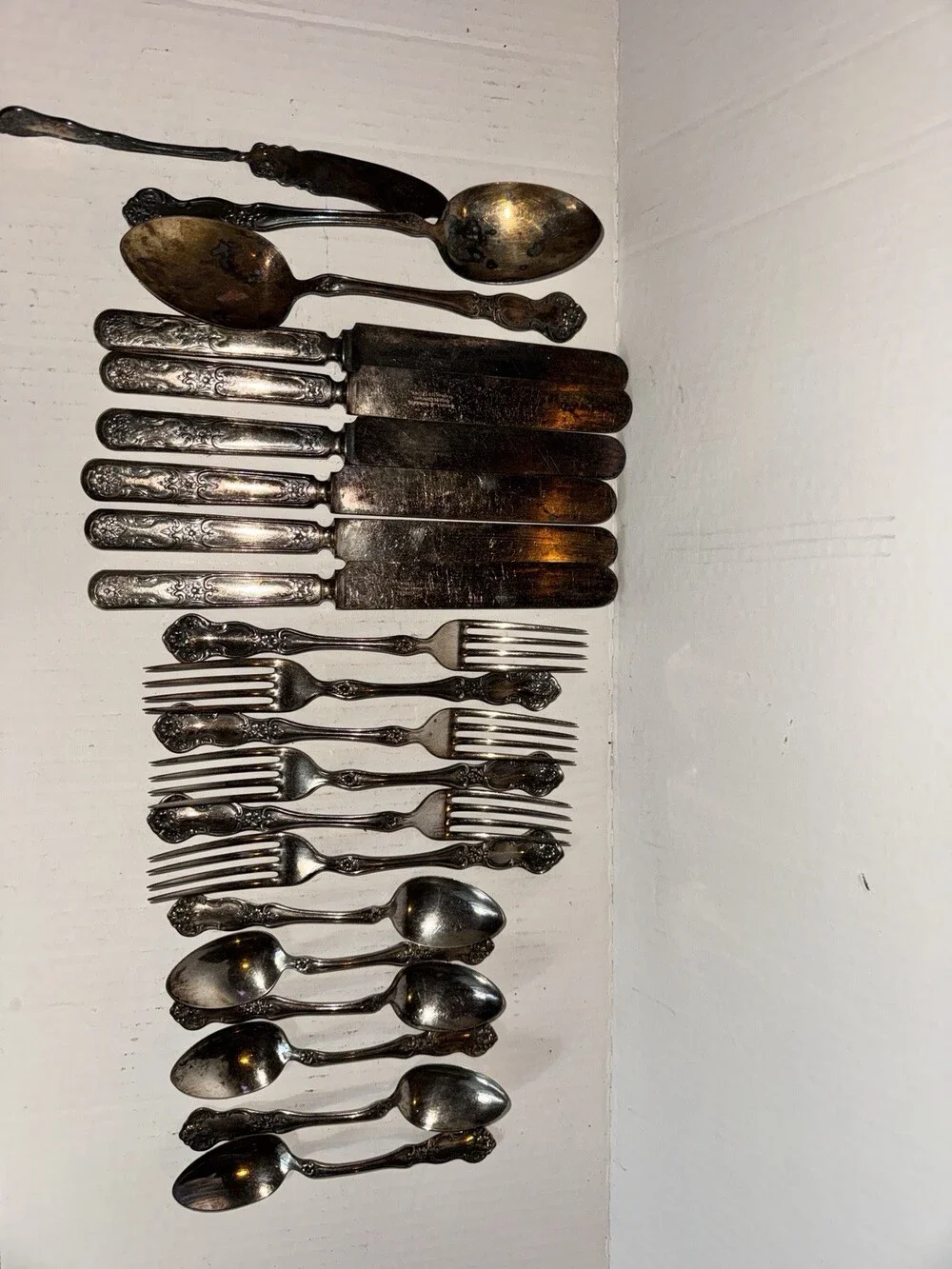 Antique Simeon L George H Rogers 12 DWT Silverplate Flatware 20 Pc Lot